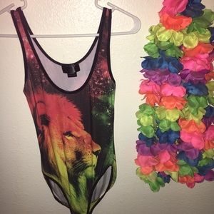 Lion galaxy bodysuit